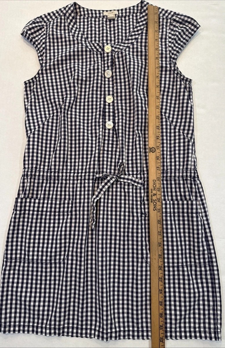 j crew blue gingham dress J. Navy Blue/White Cotton Cap Sleeves Women's sz. 6 Boho A-Line Lace Tulle scalloped hems Color:Honey Wallflower