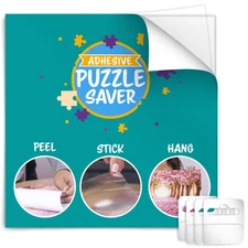Peel and Stick Puzzle Glue for 2 1000 Peice Puzzles - 14 Puzzle Glue Sheets w...