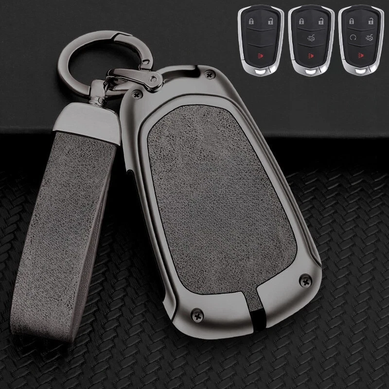 For Cadillac XT4 XTS ATS XT6 XT5 CT6 Zinc Alloy TPU Leather Car Key Case Cover - Image 4 of 4