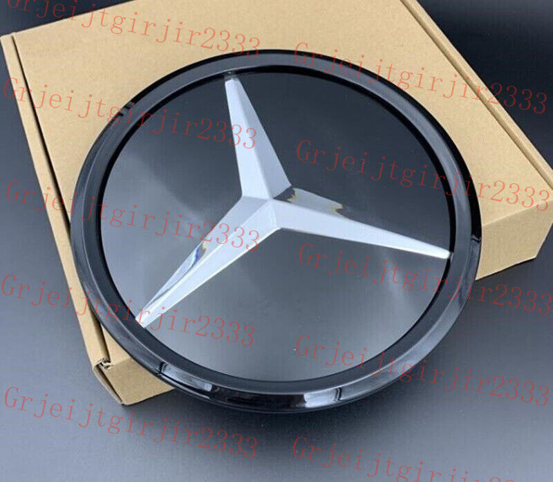 Mirror Glass Star For E-Class W213 Car Front Grilles Emblem Black 2016-2022
