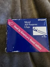 Vintage Old Stock Box Of 80 Hair Duck Bill Alligator Clips Salon Care 