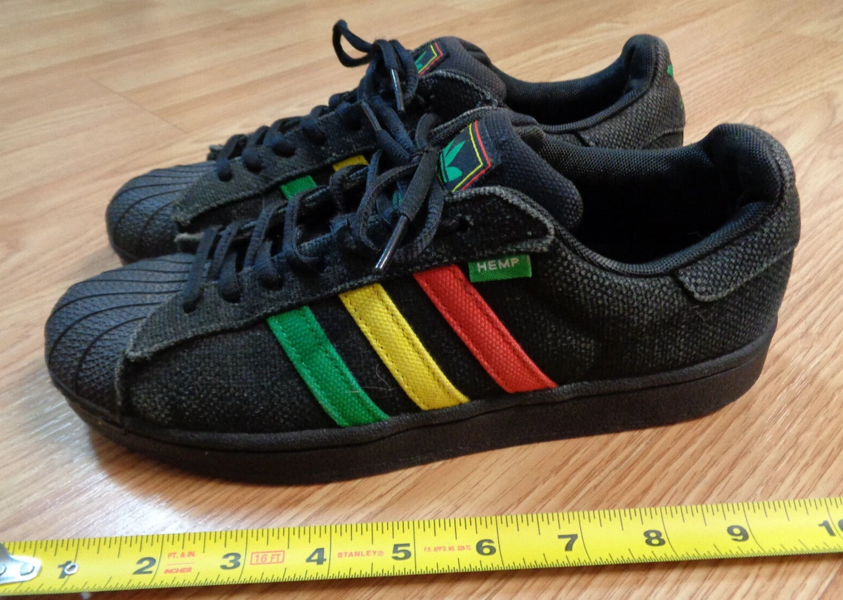 Adidas HEMP Superstar Original Size 7 - RASTA Black Red Yellow | eBay