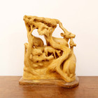 Wooden Memento Sculpture Deer Statue Office Living Room Home Interior Decor Gift