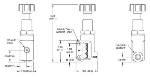 Wilwood Direct Mount Proportioning Valve Kit 3/8-24 IF Inlet Universal 260-10922 - Foto 4 di 4