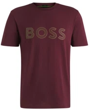 HUGO BOSS MAROON T-SHIRT MEN TEE TL LOGO 50535170614