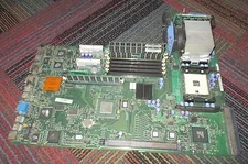 DELL POWEREDGE 2650 SYSTEM BOARD MOTHERBOARD W/ XEON CPU, RAID KEY,MEMORY + MORE
