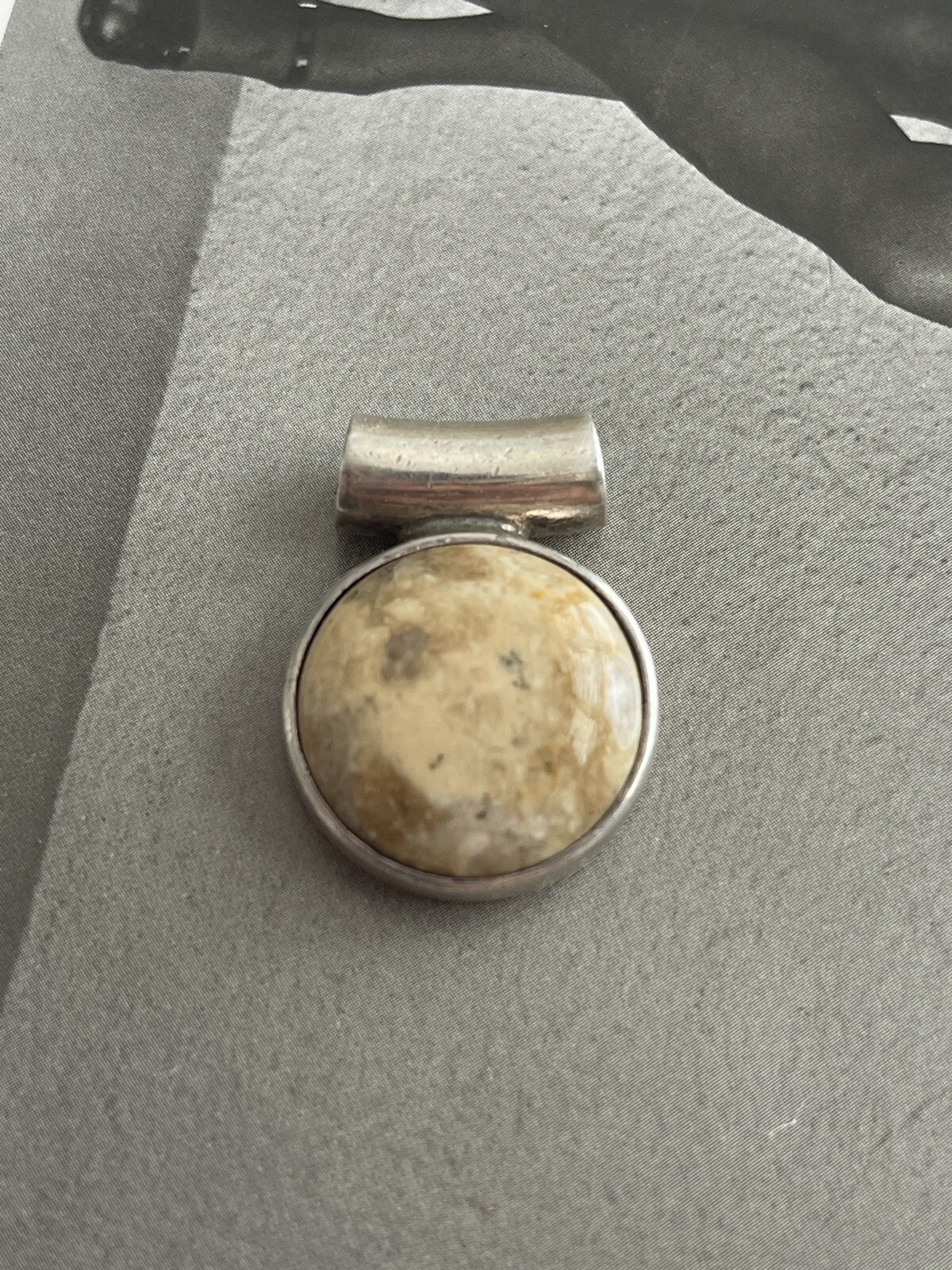 Solid Sterling Silver World 925 Jasper Slide Pend… - image 2