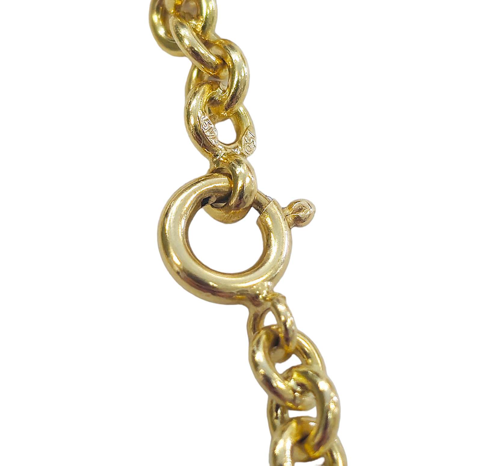 Large Rolo chain made in solid 18-karat yellow gold 24 inches | eBay