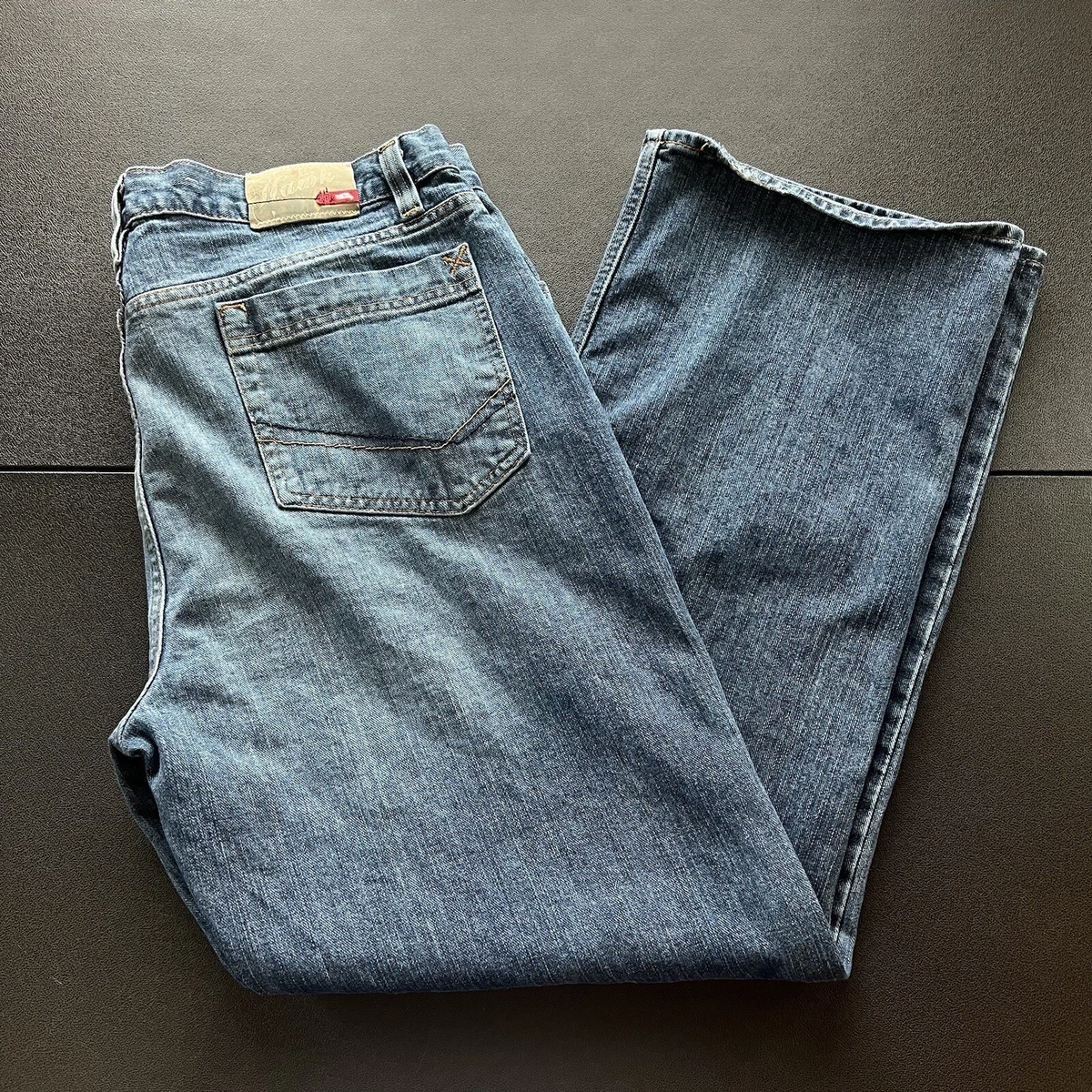 VTG Cyber Y2K Tony Hawk Wide Leg Skate Blue Jeans 38x32
