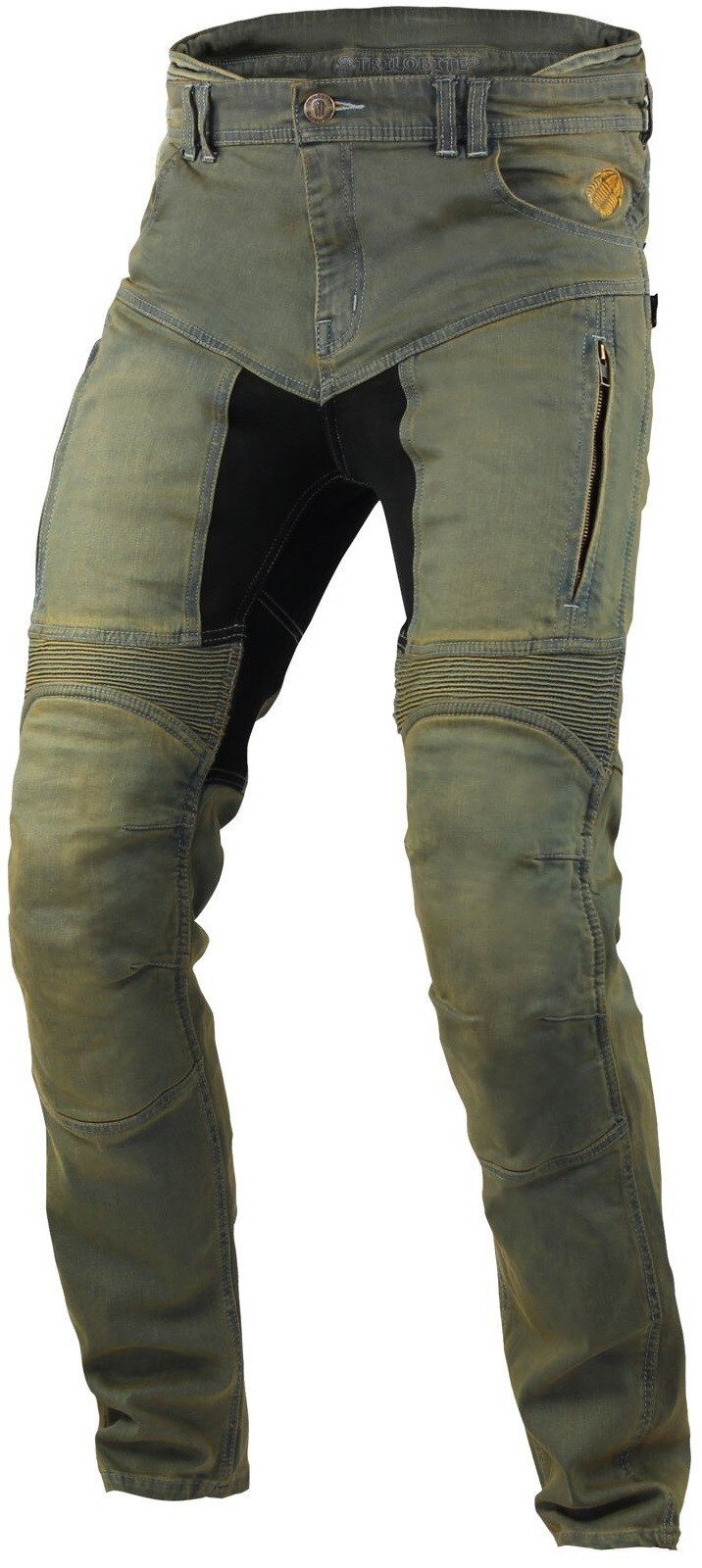 Men's Motorcycle Jeans W42-L32 - Trilobite Parado Slim-Fit - Dirty Blue