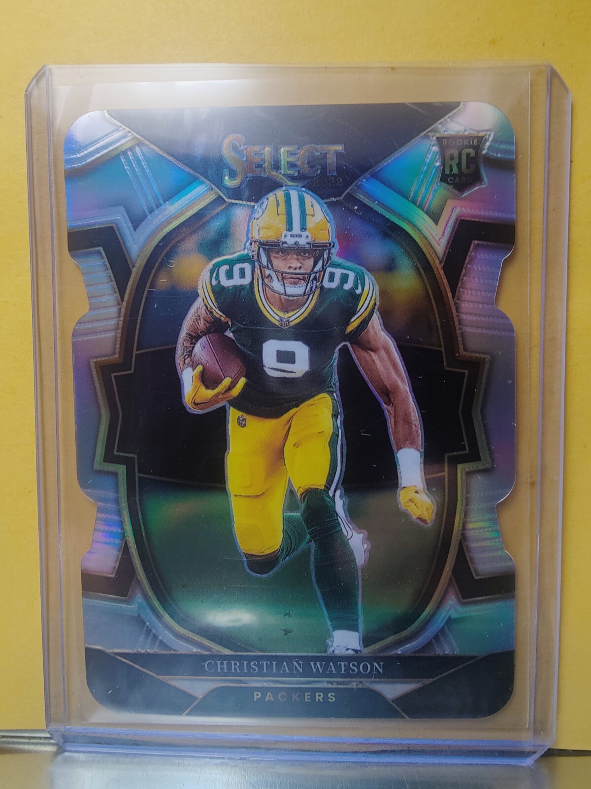 2022 Select Christian Watson Concourse Die Cut Silver Prizm Rookie RC #53