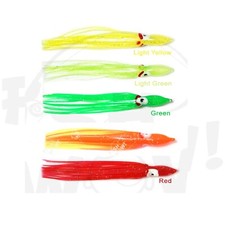 Fish WOW!® 5-colors 4.75" Fishing Squid Skirts Octopus 12cm Hoochies Lures lot