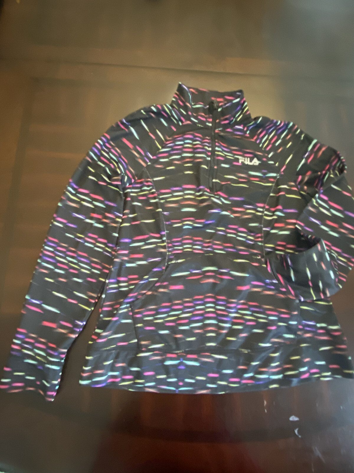 fila sport giacca donna M performance 1 4 zip nero multi