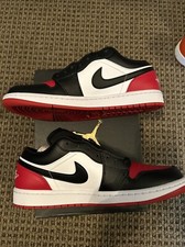 Nike Air Jordan 1 Low Shoes White Black Varsity Red 553558-161 Men's  GS NEW