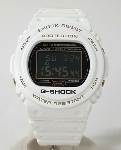 G Shock Dw 5725b Sting Reprint Screw Back 25th Anniversary Rising White Used Ebay