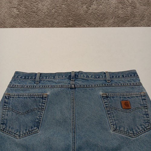 Carhartt Jeans Men's 42x32 Traditional Fit B18-DST Workwear Lightwash Distressed - Picture 9 of 16