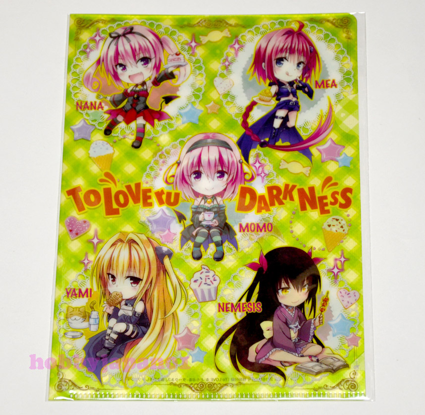 To Love Ru Darkness official Mini Size Clear File Momo Mea Nemesis