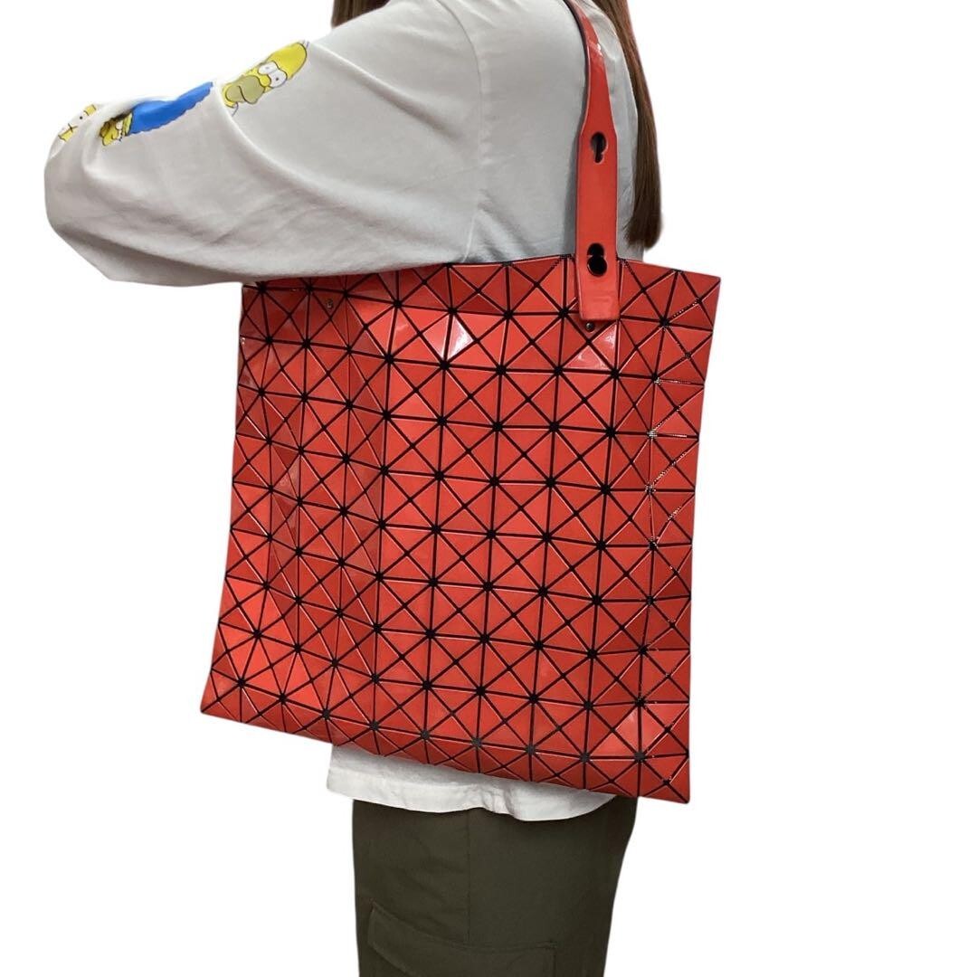 VINTAGE BAO BAO ISSEY MIYAKE Leather Shoulder Bag Planet Red F/S