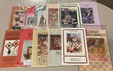 LOT 13 SEWING PATTERNS QUILT DOLLS CAT XMAS ANGEL SAMPLER SNOWMAN PRIMITIVE FOLK