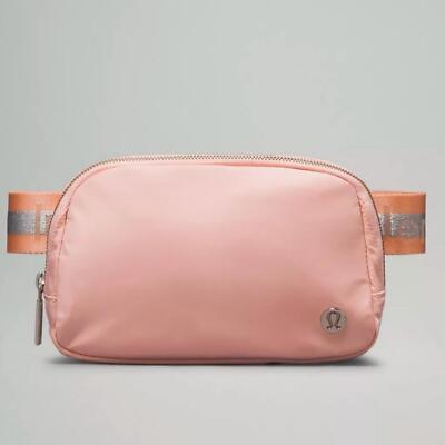   LULULEMON Everywhere Belt Bag 1L Wordmark NWT Pink Mist/Silver/White Opal