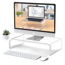 Acrylic Monitor Stand Riser Acrylic Laptop Stand Riser Clear Computer Monitor...