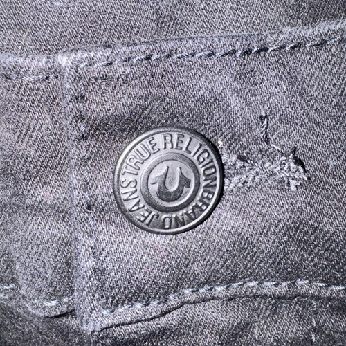 True Religion Men’s Black Rocco Flap Relaxed Fit Skinny Denim Jeans Size 36 NEW - Picture 8 of 19