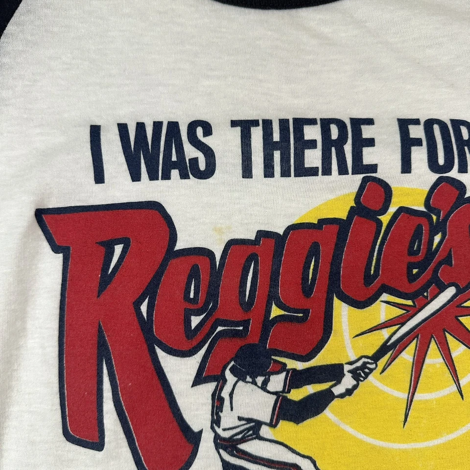 1984 Реджи Джексон 500 Homerun бейсбол длинным рукавом рубашка размер большой мужской винтажный - Изображение 3 из 4