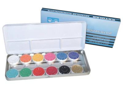 KRYOLAN Aquacolor Schminkkasten mit 12 Farben # 1125.3994