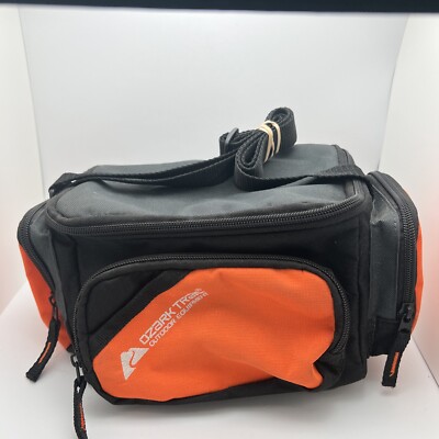 Ozark Trail Tackle Bag, Soft-sided, orange/black, should strap, Fishing,  Storage