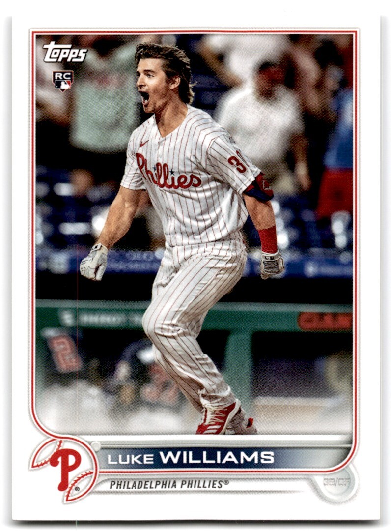 2022 Topps Team Set Luke Williams RC Philadelphia Phillies #PHI-16