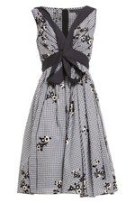 NWT Marc Jacobs Floral Gingham Gathered V-Neck Dress 4 msrp: $695.00