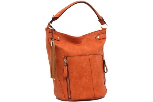 ladies bessie london orange large shoulder work casual tote hand