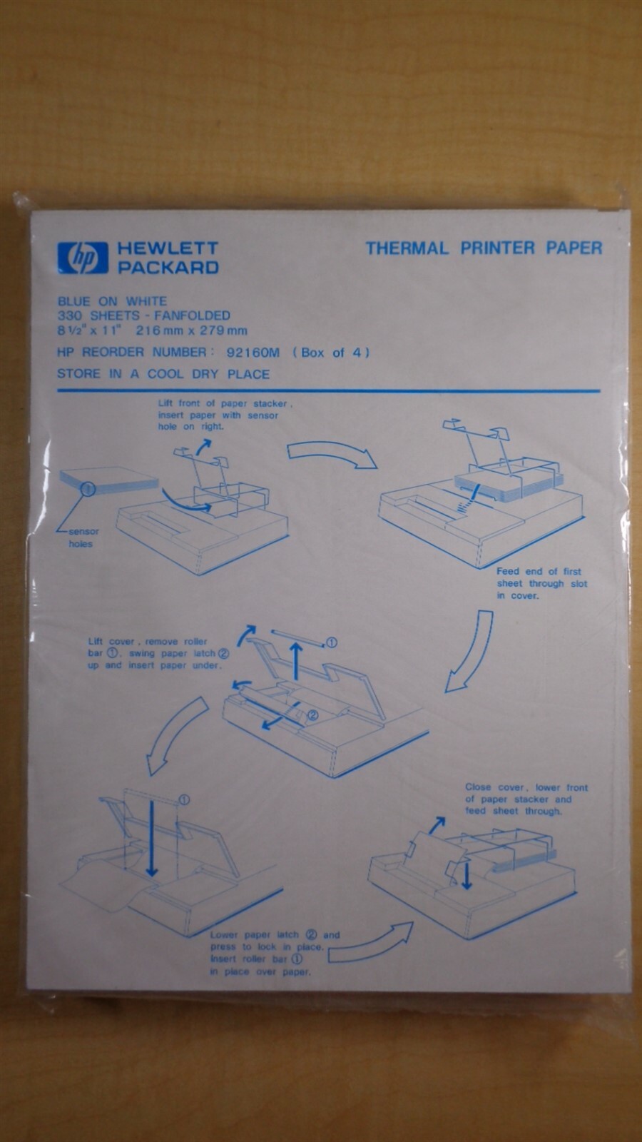 HP Thermal Printer Paper Ream 92160M RARE Vintage OEM NOS 7e B6 for