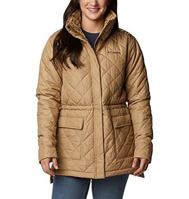 women's copper crest novelty quilted puffer coat