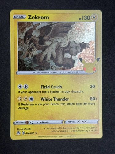 Zekrom 010/025 Celebrations Holo Rare Pokemon TCG NM/Near Mint