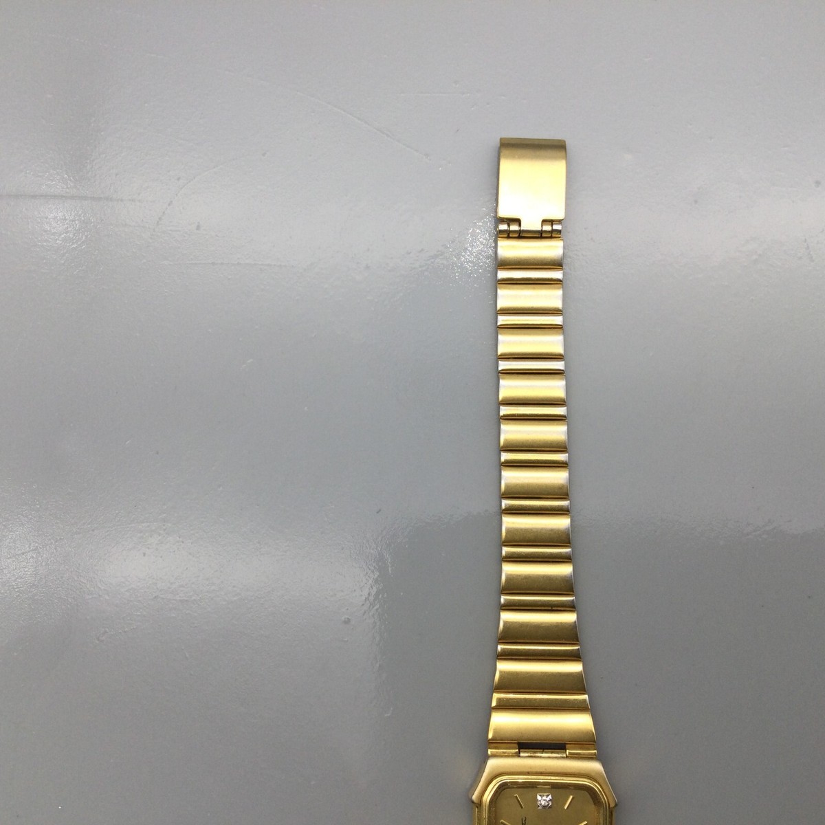 Vtg Oscar De La Renta Watch Women 19mm Gold Tone Diamond Octagon New Battery 7\