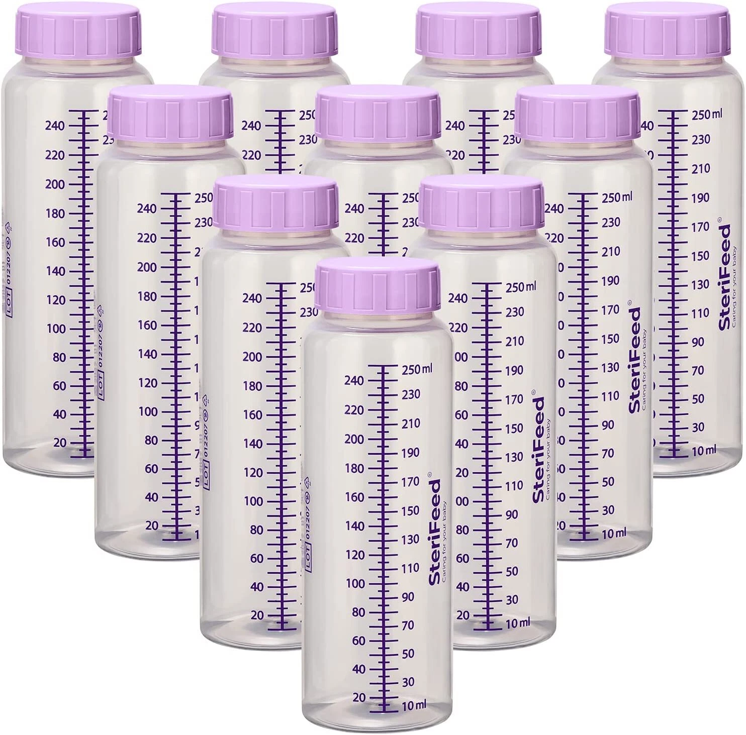 Sterifeed Disposable Sterile Baby Bottle 250ml Pack of 10 Sterile Ready to use