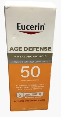 Eucerin Age Defense Broad Spectrum SPF 50 Sunscreen Face Lotion Exp 11/2025