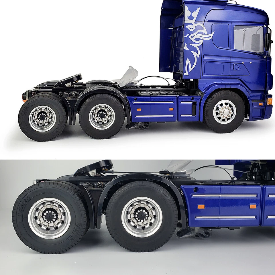 AXSPEED 1/2/4x Metall Rückseite Radnaben Felgen für 1/14 RC Tamiya Tractor Auto - Bild 2 von 4