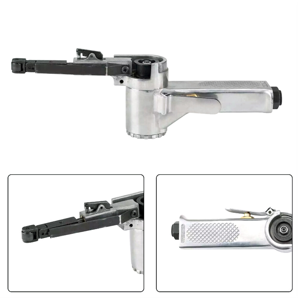 Air Belt Sander Grinder w/ Sanding Belts for Compressor Pneumatic Tools 10x330mm