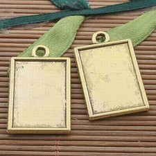 8pcs Dark Gold Tone Picture Frame Charm Inner Size:21x14mm H3357