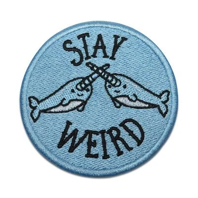 FINALLY HOME Stay Weird Delfin Patch da Stirare | Toppe da Stirare Delfino Mare, Patch Cool