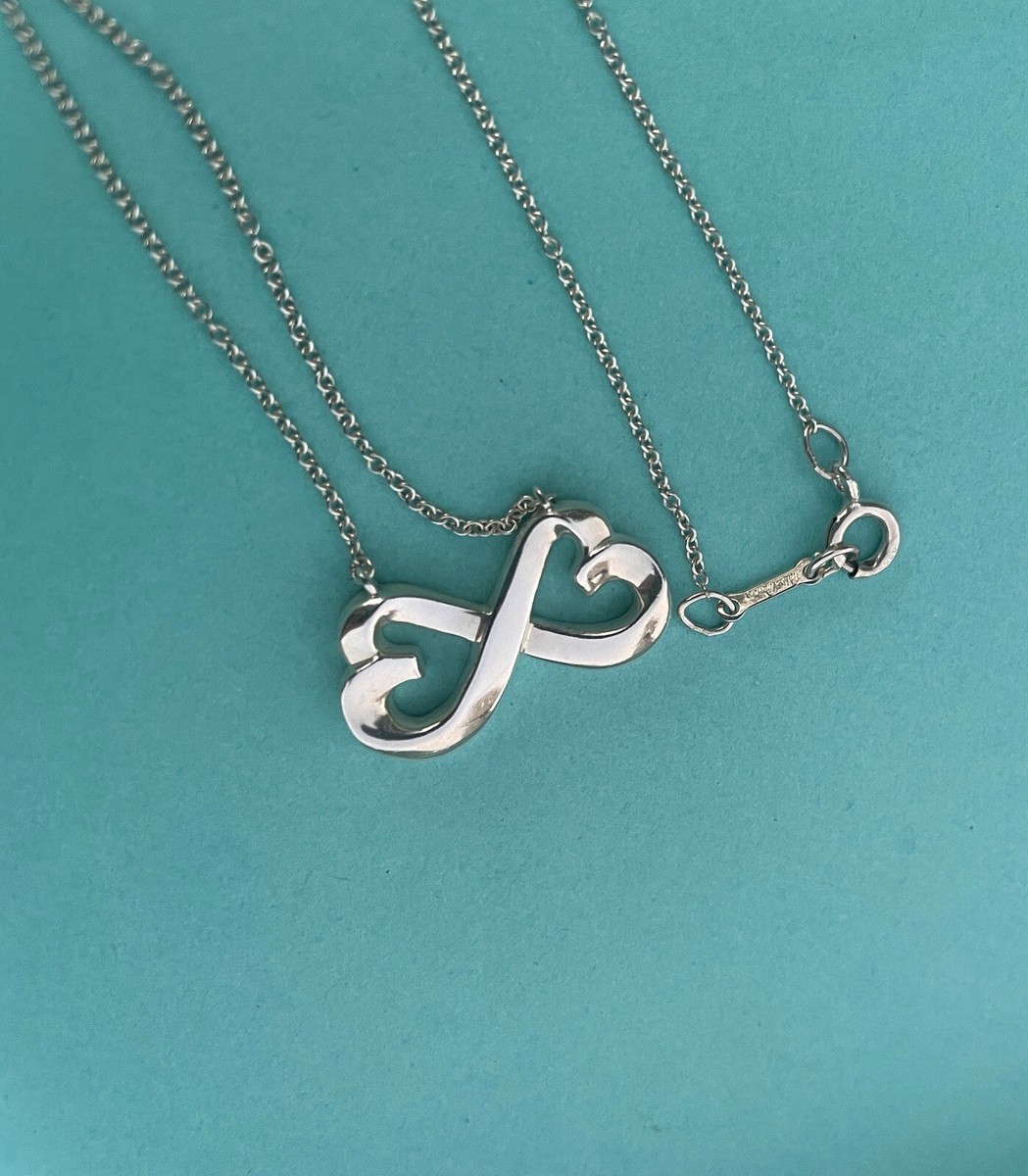 Tiffany & Co . Sterling Silver Paloma Picasso Double Heart