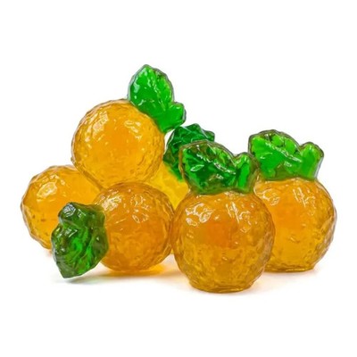 Orange Fruit Filled Gummy Candy | Soft Chewy Citrus Sweet Treat | Free Ship