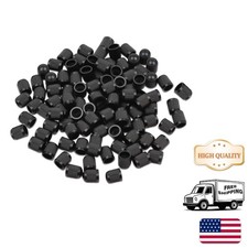 100pcs New Plastic Car Tire Rim Valve Stems Wheel Tyre Air Caps Dust Cover Black