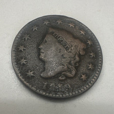 1819 Coronet Head Matron Head Large Cent BN Philadelphia Business Strike KM#45