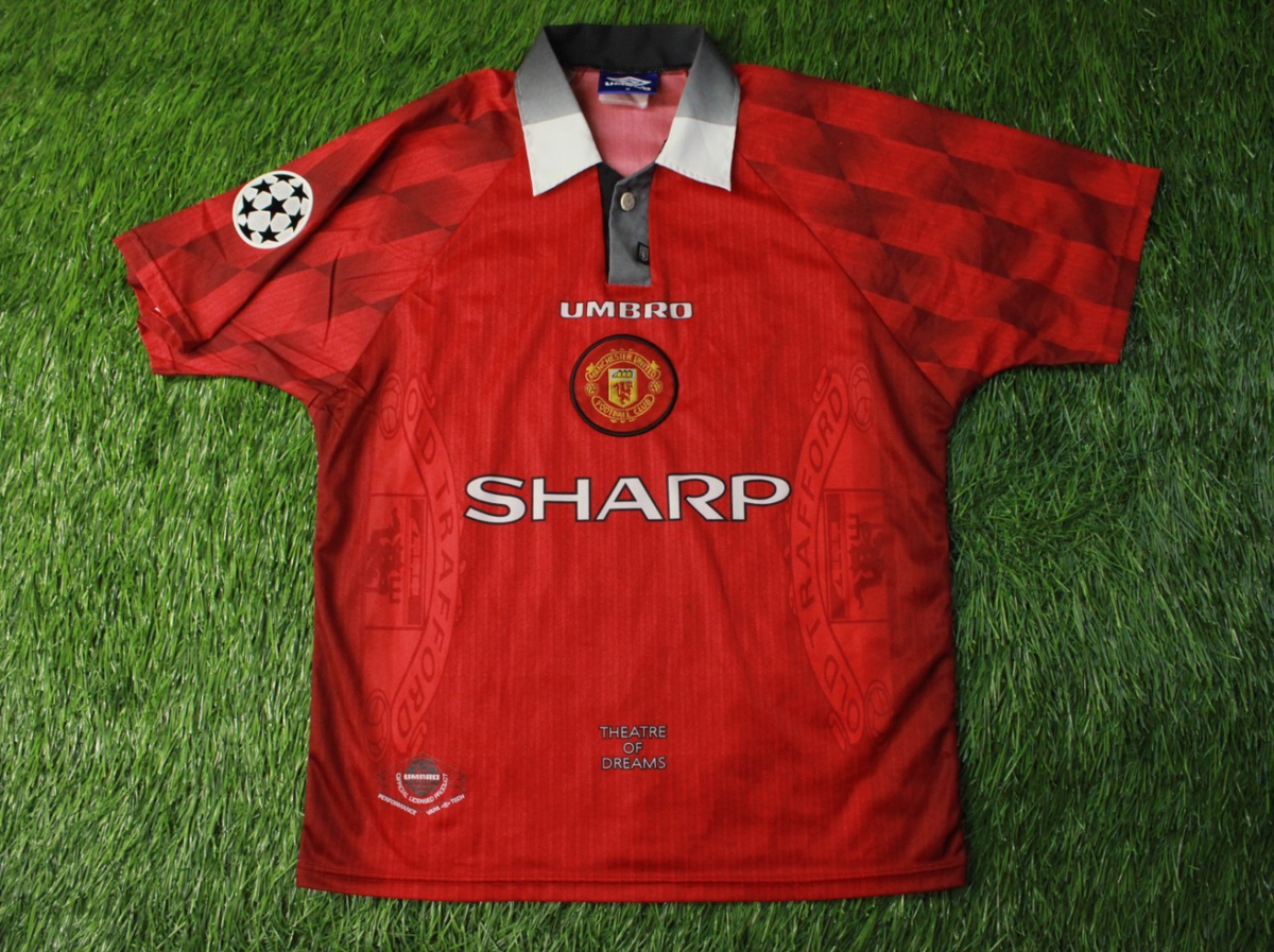 MANCHESTER UNITED 1996/1998 VTG FOOTBALL SHIRT JERSEY HOME UMBRO