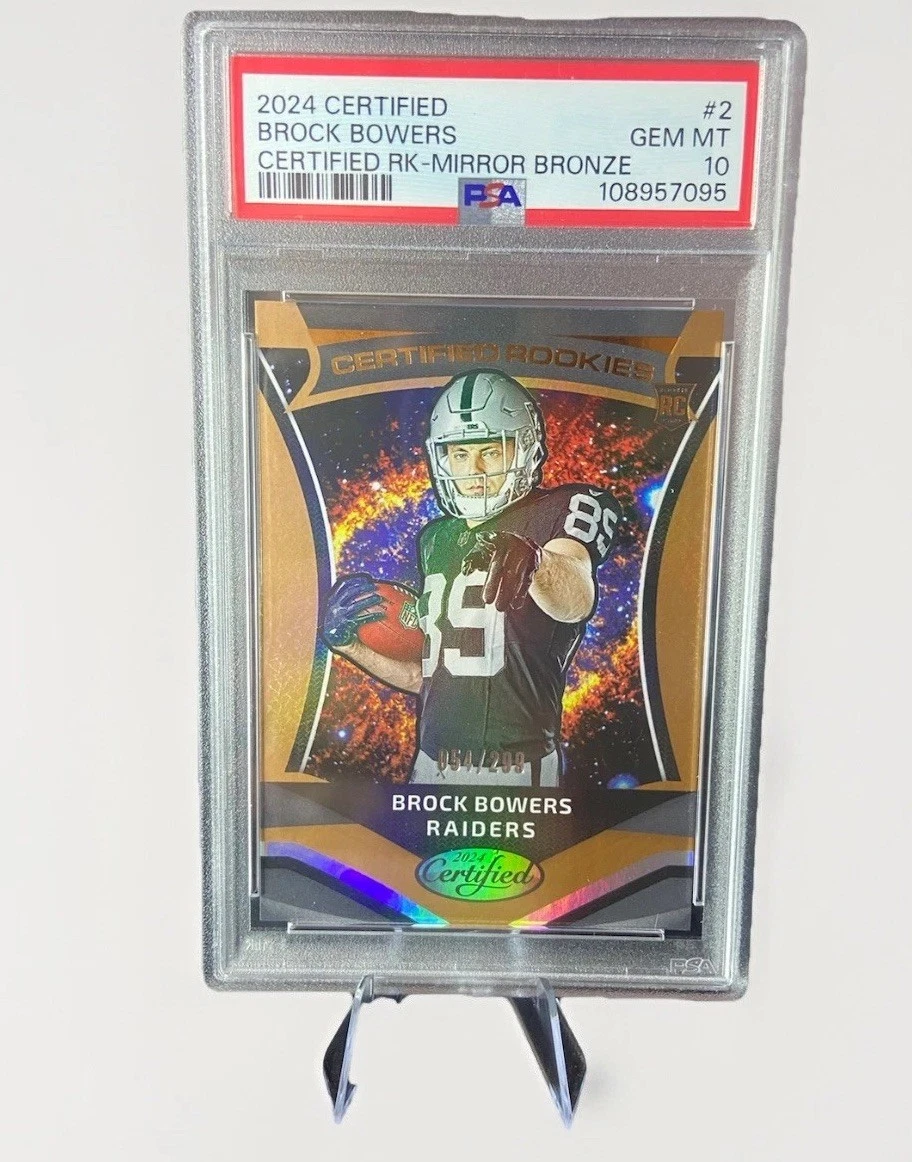 Brock Bowers Panini Certified Rookies #2 Mirror Bronze