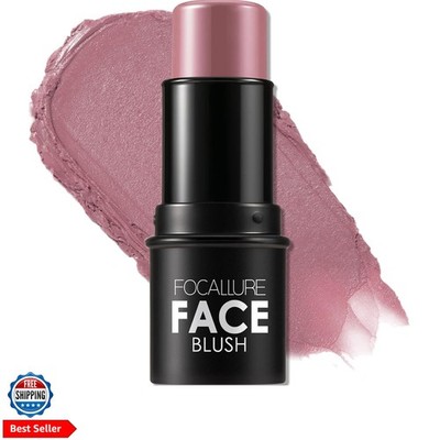 Cream Blush Makeup,Buildable Blush Stick for Cheeks,Matte and Dewy Finish,Lon...