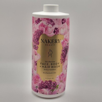 Nakery Beauty ENCHANTED LILAC Skin Renew Face, Body & Hair Wash  33.8 oz SEALED